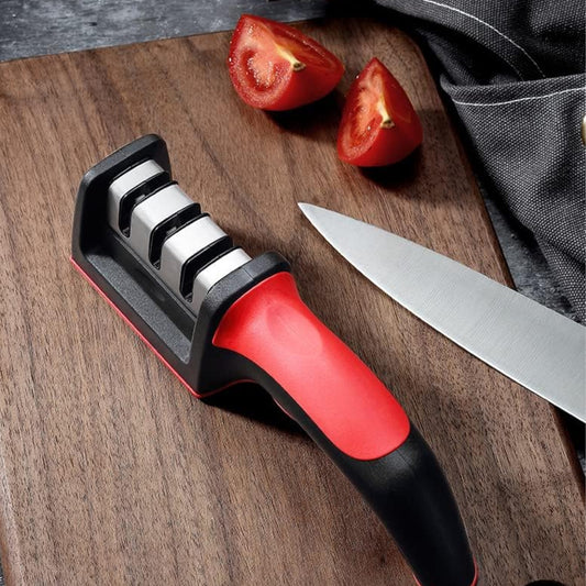 4-in-1 Adjustable Kitchen Knife & Scissor Sharpener | Manual Multi-Function Blade Tool