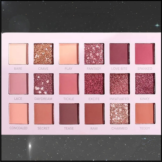 18-Color Nude Eyeshadow Palette – Long Lasting, Smooth Blend Makeup Palette