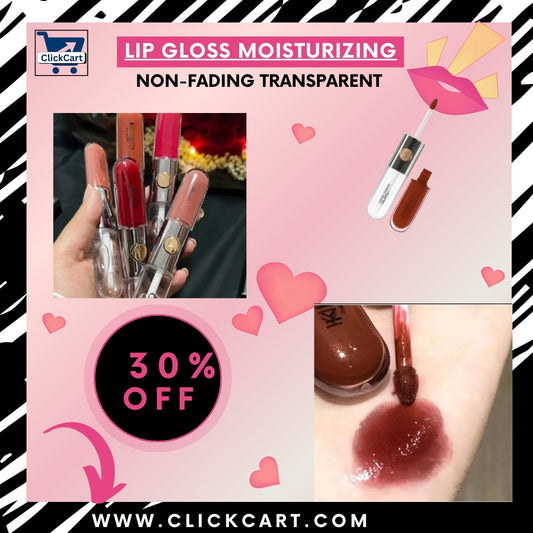 “2-in-1 Mirror Glossy Lipstick – Double-Headed Transparent, Long-Lasting & Moisturizing Makeup for Women and Girls”