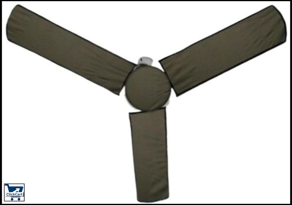 “4 Pcs Ceiling Fan Covers with Motor Cover – Grey/Black Washable & Dust-proof Set”