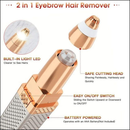 2 in 1 Rechargeable Women’s Face Hair Remover & Eyebrow Trimmer