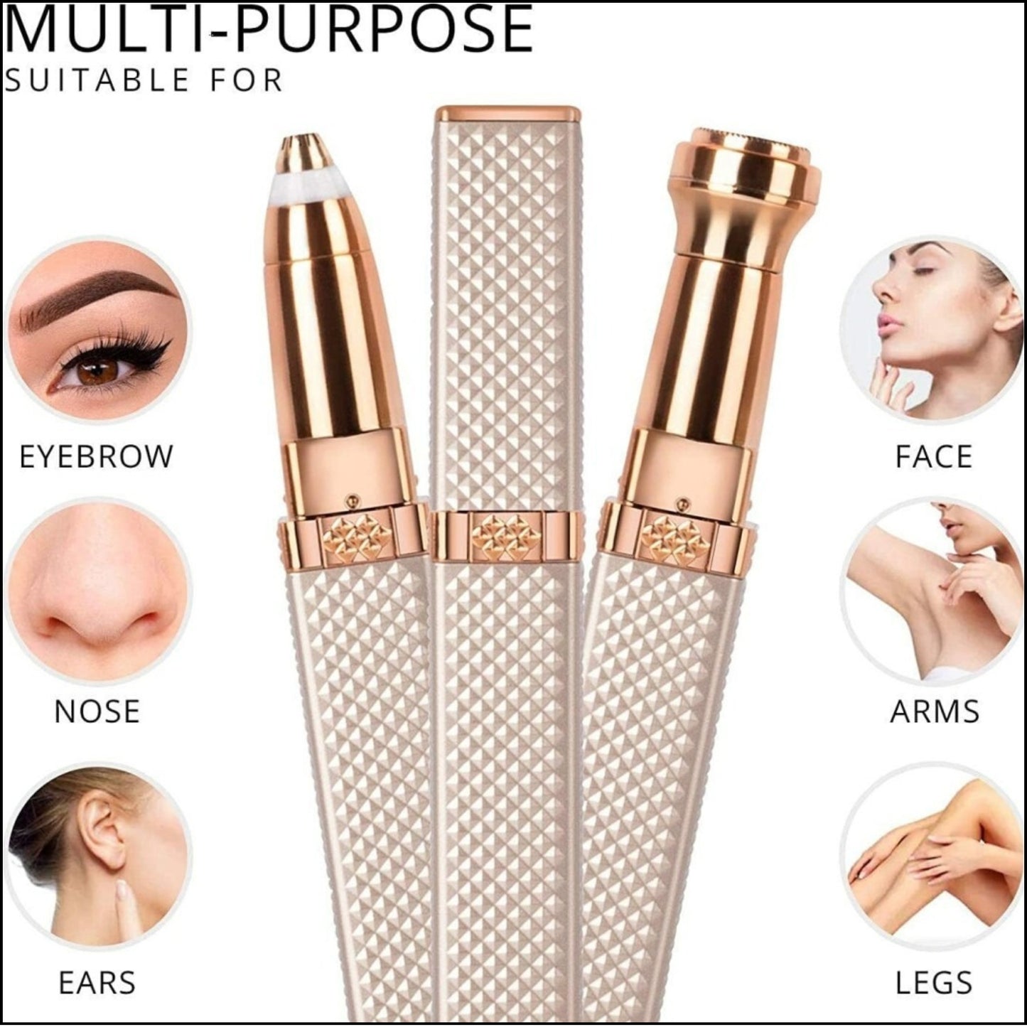 2 in 1 Rechargeable Women’s Face Hair Remover & Eyebrow Trimmer