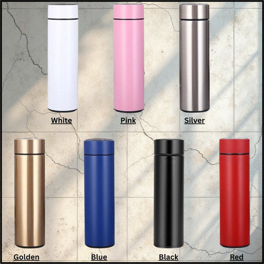 Smart LED Temperature Water Bottle 500ML Stainless Steel Hot & Cold Vacuum Flask for Everyday Use