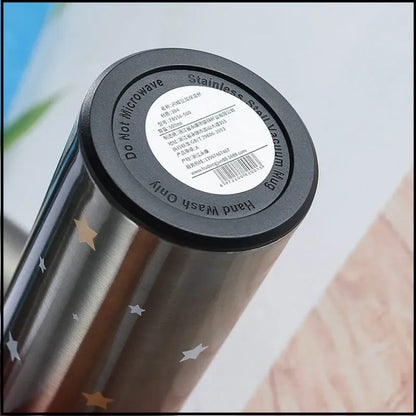 Smart LED Temperature Bottle 500ml – Hot & Cold Stainless Steel Vacuum Flask | Portable Star Design Thermos for Travel, Office & Gym