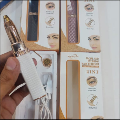 2 in 1 Rechargeable Women’s Face Hair Remover & Eyebrow Trimmer