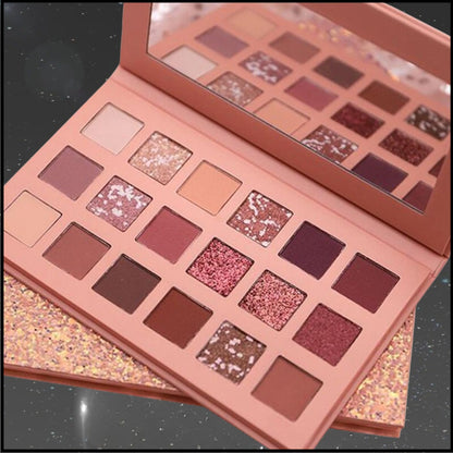 18-Color Nude Eyeshadow Palette – Long Lasting, Smooth Blend Makeup Palette