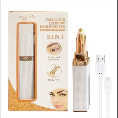 2 in 1 Rechargeable Women’s Face Hair Remover & Eyebrow Trimmer