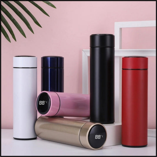 Smart LED Temperature Water Bottle 500ML Stainless Steel Hot & Cold Vacuum Flask for Everyday Use