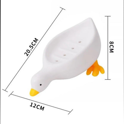 Cute Duck Shape Soap Dish with Drain | Quick Dry Bathroom Soap Holder