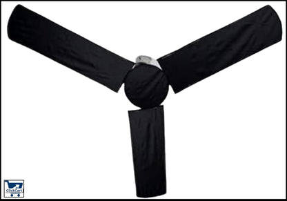 “4 Pcs Ceiling Fan Covers with Motor Cover – Grey/Black Washable & Dust-proof Set”