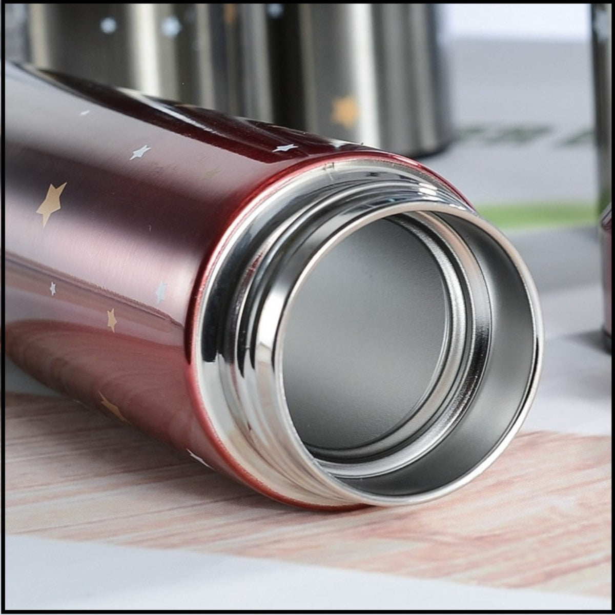 Smart LED Temperature Bottle 500ml – Hot & Cold Stainless Steel Vacuum Flask | Portable Star Design Thermos for Travel, Office & Gym