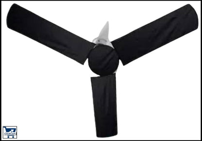 “4 Pcs Ceiling Fan Covers with Motor Cover – Grey/Black Washable & Dust-proof Set”