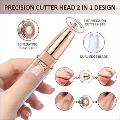 2 in 1 Rechargeable Women’s Face Hair Remover & Eyebrow Trimmer