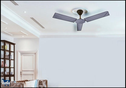“4 Pcs Ceiling Fan Covers with Motor Cover – Grey/Black Washable & Dust-proof Set”