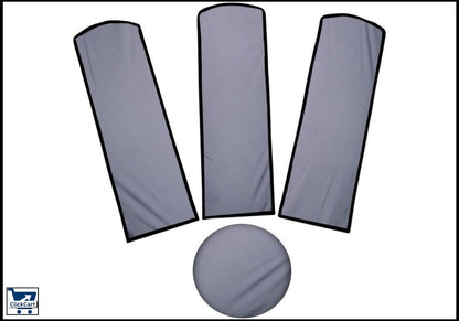 “4 Pcs Ceiling Fan Covers with Motor Cover – Grey/Black Washable & Dust-proof Set”