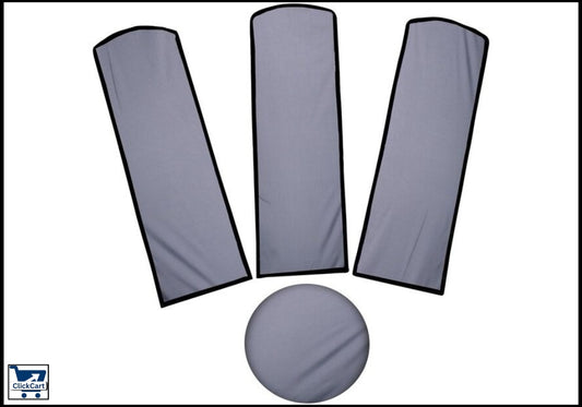 “4 Pcs Ceiling Fan Covers with Motor Cover – Grey/Black Washable & Dust-proof Set”