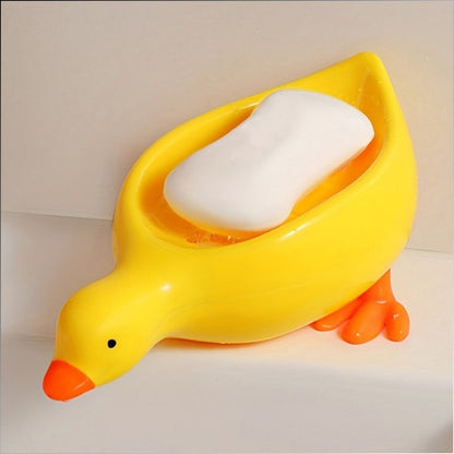 Cute Duck Shape Soap Dish with Drain | Quick Dry Bathroom Soap Holder