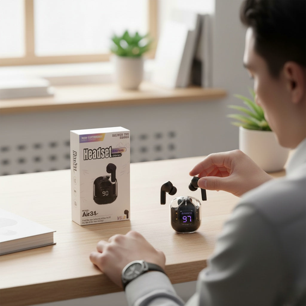 Air31 Transparent Wireless Earbuds.