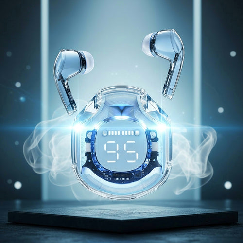 Air 39 Pro Transparent Earbuds + Free Pouch.