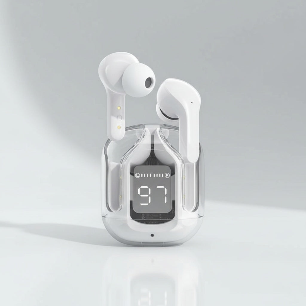 Air31 Transparent Earbuds With Free Pouch.