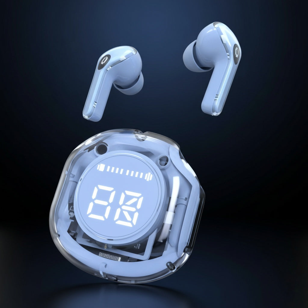 Air 39 Pro Transparent Earbuds + Free Pouch.