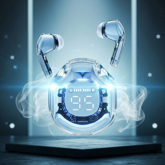 Air 39 Pro Transparent Earbuds + Free Pouch.